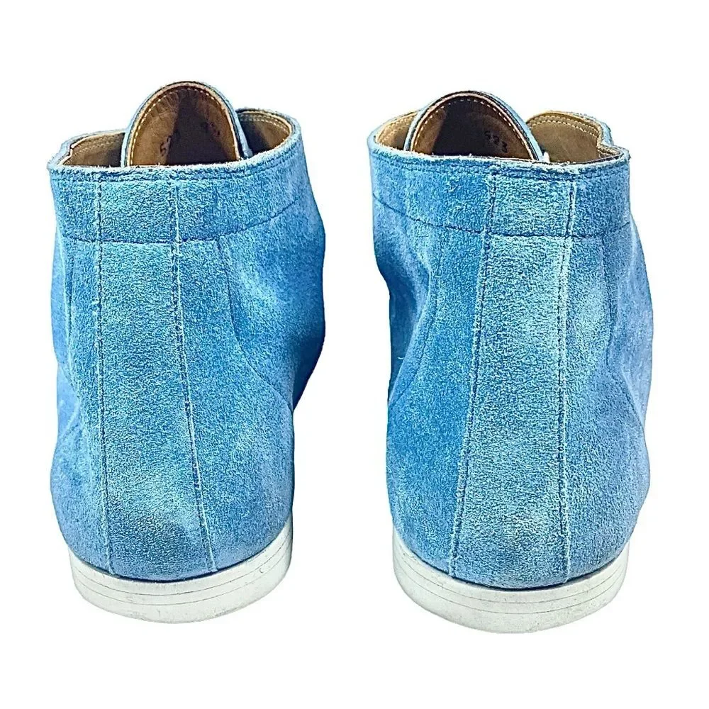 Sutor Mantellassi Blue Suede Chelsea Boots Mens US 10.5 / UK 9.5 Luxury Italian
